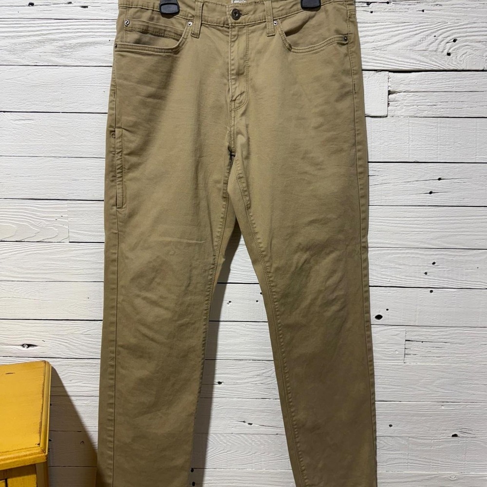 Denizen Levi's 231 Athletic Fit Mens Tan Khaki Pants Chinos 34x28